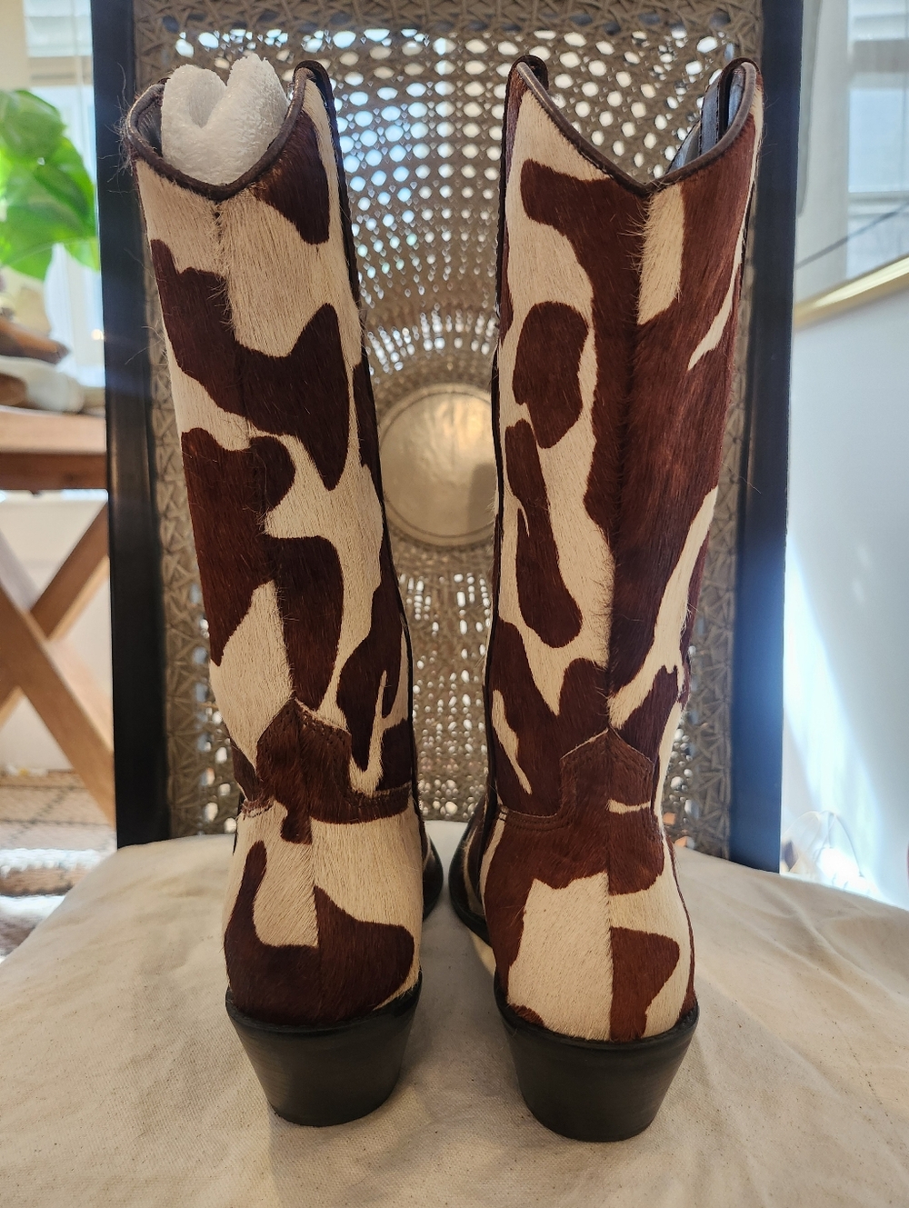 Matisse Hair-on-Hide Western Boots - Cowhide Print, Size 7.5 - Picture 5 of 9
